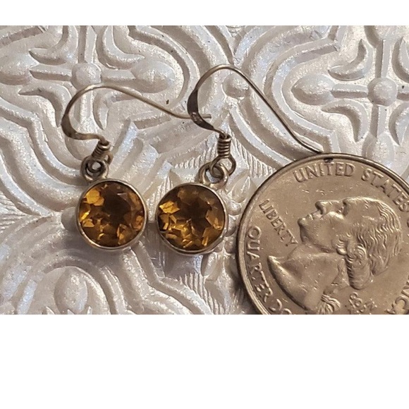 Just in- citrin sterling silver earrings - Picture 3 of 4
